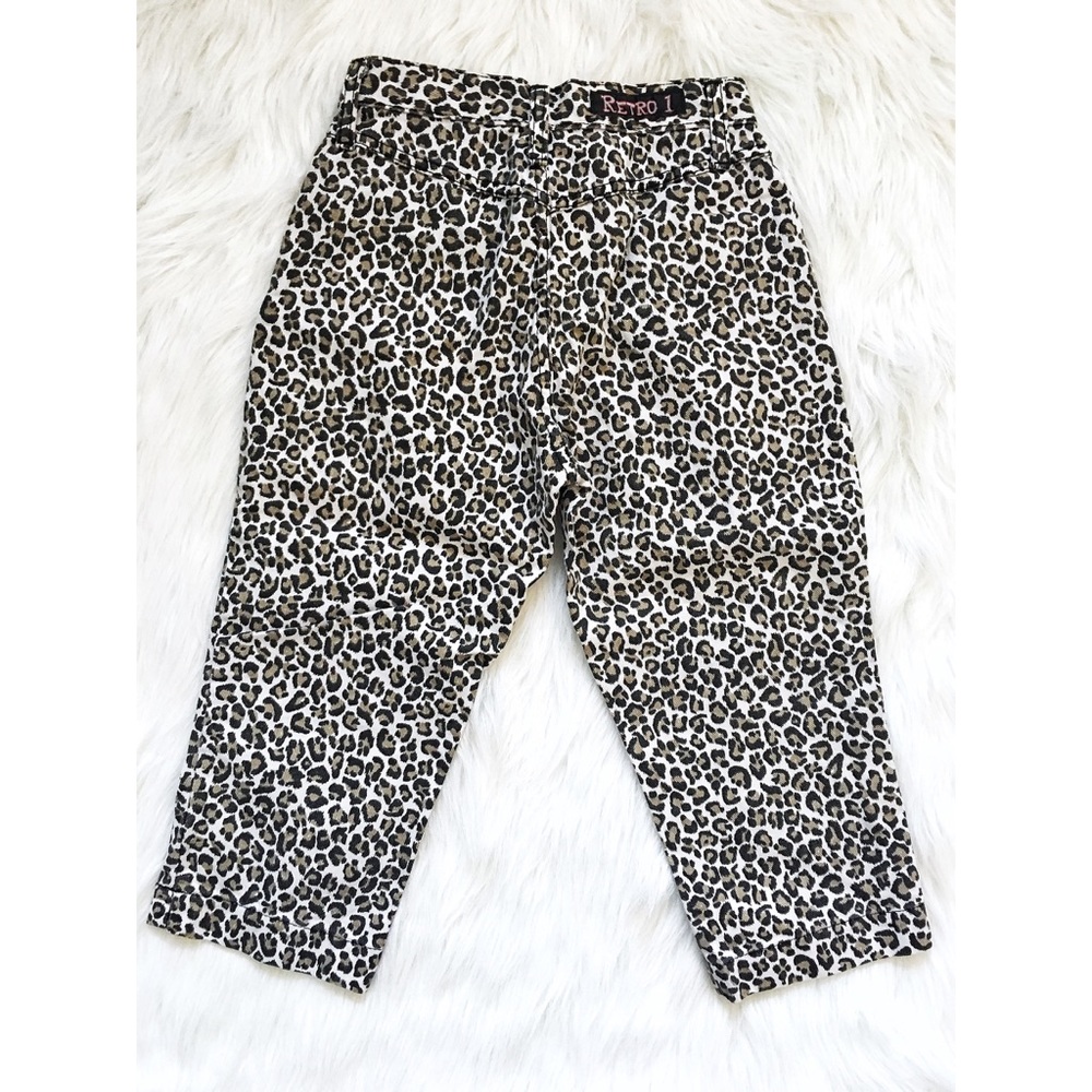 🔴4/$25 retro 1 animal print capri jeans - Picture 3 of 5